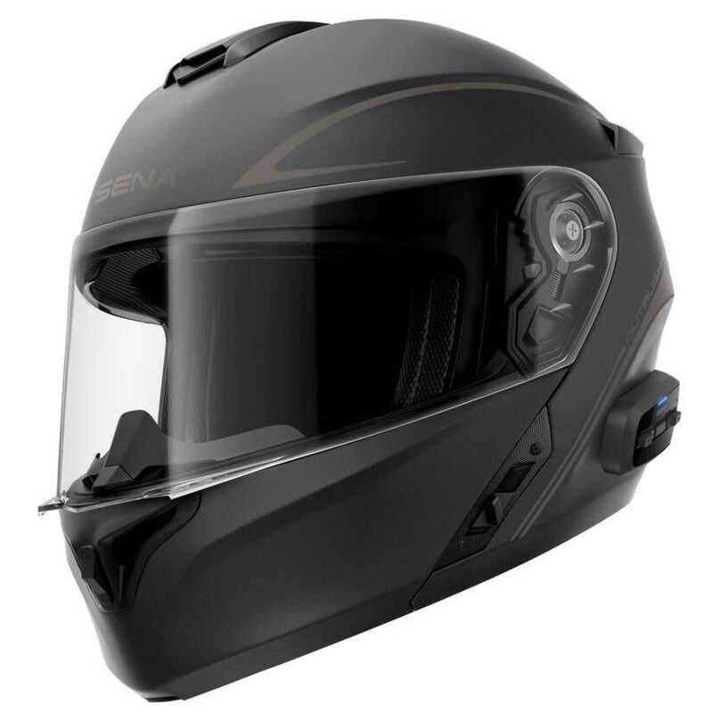 OUTRUSH R BLUETOOTH HELMET FLIP-UP MATT BLACK DOT